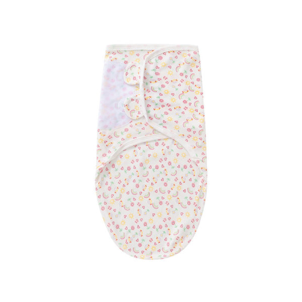 Mjuk komfortfilt född Swaddling Sovsäck Cocoon Baby's Hat Set Gro-Bag Kram Rainbow SUNFLOWER