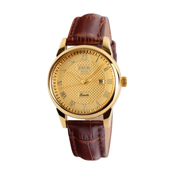 Klassiska män klockor Klassiska företag bälte kvarts watch stålrem par watch present surface-brown B