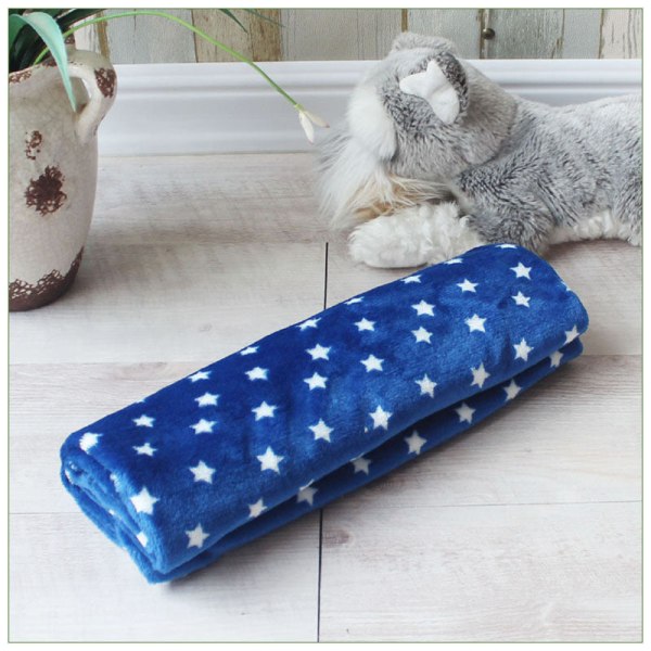 Mjuk komfortfilt Hundmatta Kattmatta Husdjurssäng Doghouse Cathouse Madrass Pet Blue Starry Sky 70*50cm