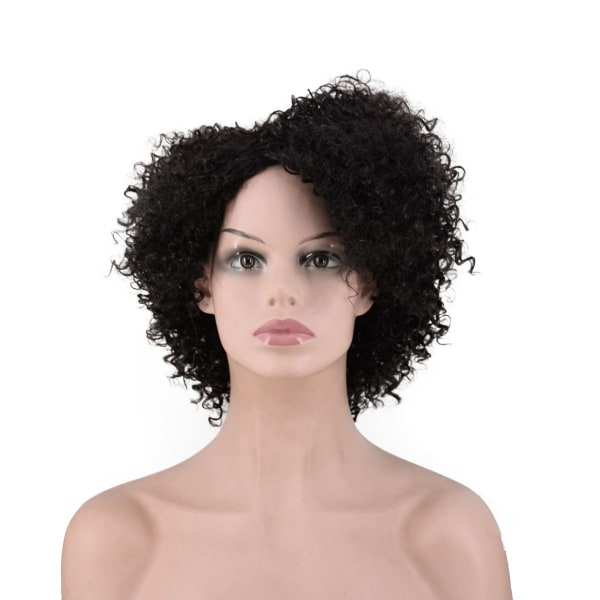 Kvinnor Peruk Hand Roll Litet lockigt hår Afro Enfärgat cover W35 Brown