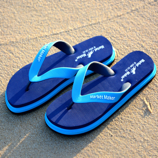 Hem utomhus flip flops för män som bär sandaler Blue 39-40