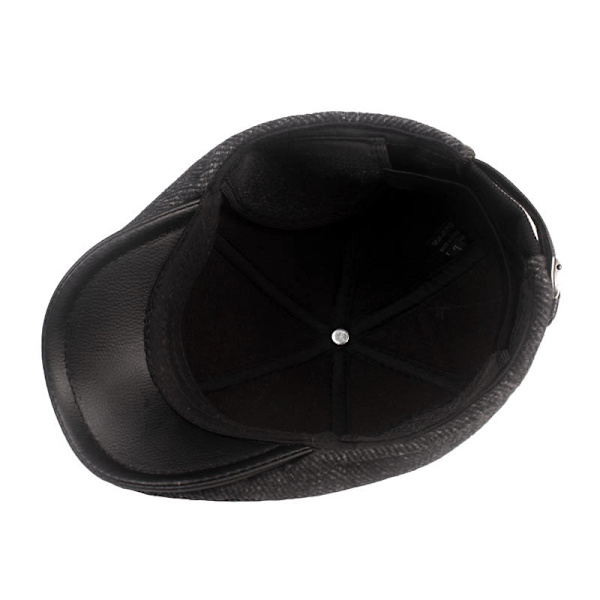 Black sale peaked cap