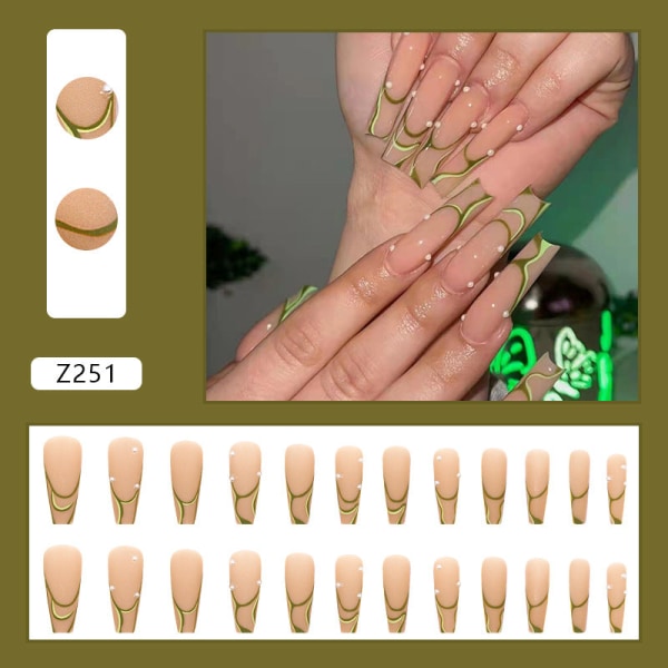 False Nails Fake Art DIY Finger Cover Internet Celebrity Finished elegant Avtagbar Z251