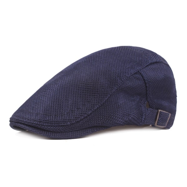 Kvinnor män Basker Hatt Basker Sommar Mesh Hat Andas Advance Hattar Solhatt Peaked Cap Konstnärlig ungdomshatt Navy blue Adjustable