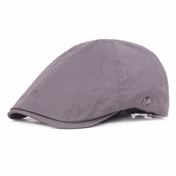 Kvinnor män Basker Hatt Bomull Basker Advance Hats Höst Vinter Hat College Style Peaked Cap Hat Gray M（56-58cm）