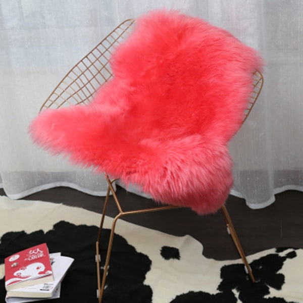 Mjuk komfortfilt Pure Wool Matta Ull Soffa Kudde Fönsterkudde Sängbord Hel ullpäls Pink 70*105cm