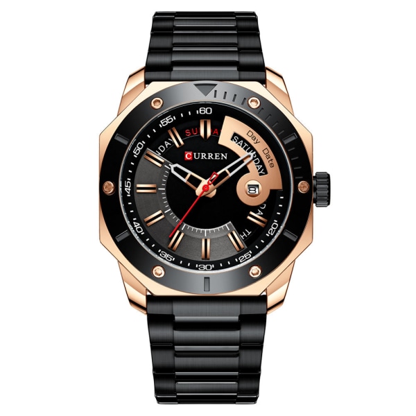 Klassisk Business Casual Watch Quartz Waterproof Watch MZMW-8344 Black