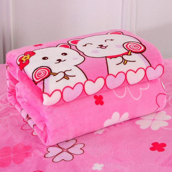 Mjuk komfortfilt Flanell Four Seasons Luftkonditionering Sammet sovsal Coral Fleeceöverdrag Tunt cover Hello kitty 120*200cm