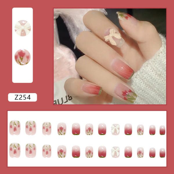 False Nails Fake Art DIY Finger Cover Internet Celebrity Finished elegant Avtagbar Z254