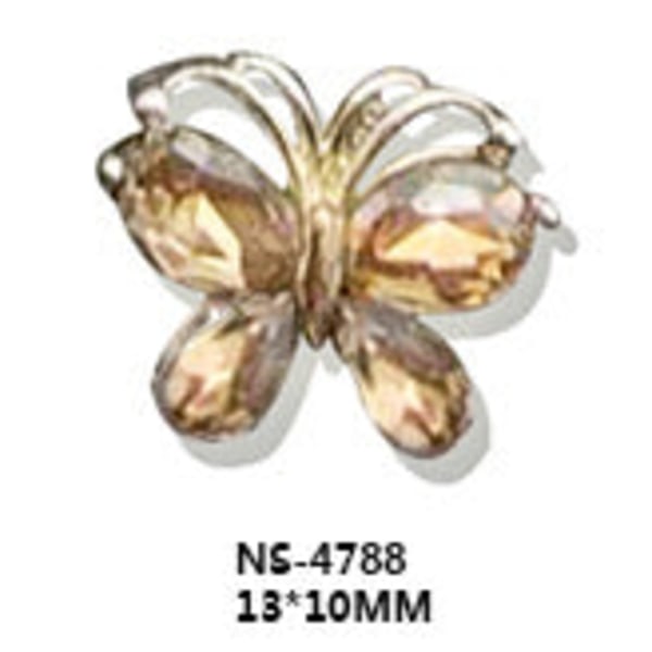Nail Art Japansk stil tredimensionell fjärilslegering prydnad Opal Pearl NS-4788