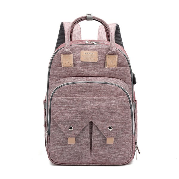 Mommy Bag Skötväska Multifunktionell axelväska med stor kapacitet Ryggsäck Baby pink purple