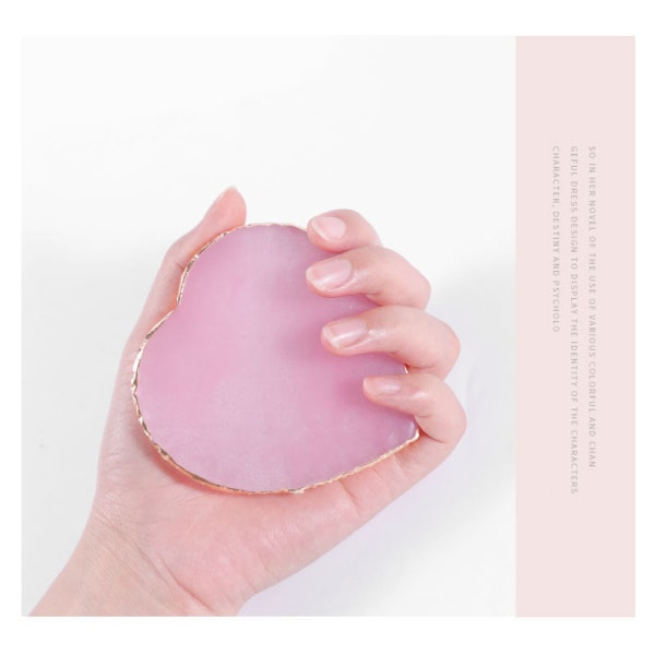 Nail Art XINGX Palette Resin Agate Skivor Nagelmålning Heart-shaped pink palette