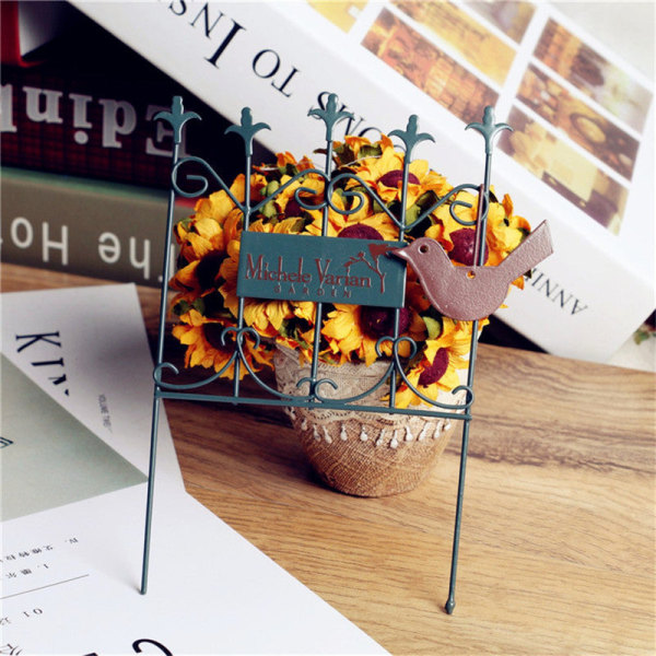 Mikro miniatyr möbler Tiny småskalig leksak docka hus DIY Decora Mini handgjorda klassiska staket Yellow