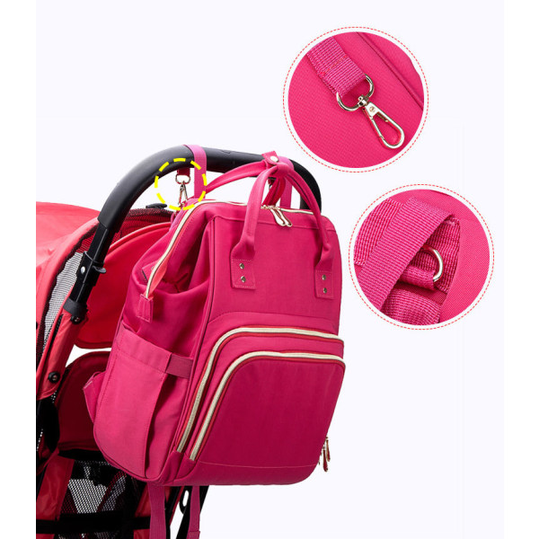Mammaväska axel Multifunktionell bärbar skötväska med stor kapacitet Red