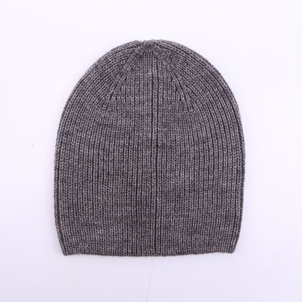 Kvinnor Män Stickade mössor Varm och Wo Vanlig Ull Höst och Vinter Vildull Unisex Dark gray M