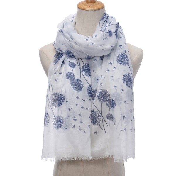 Comfort Women Scarf Shawl 2022 Summer Sun Protection Printing Casual White