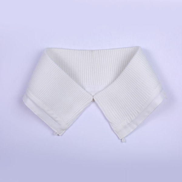 Elegant kvinnor falsk krage bomull stickad tråd kläder Set för män Pälskrage Singel Köp All-Matching White average size unisex