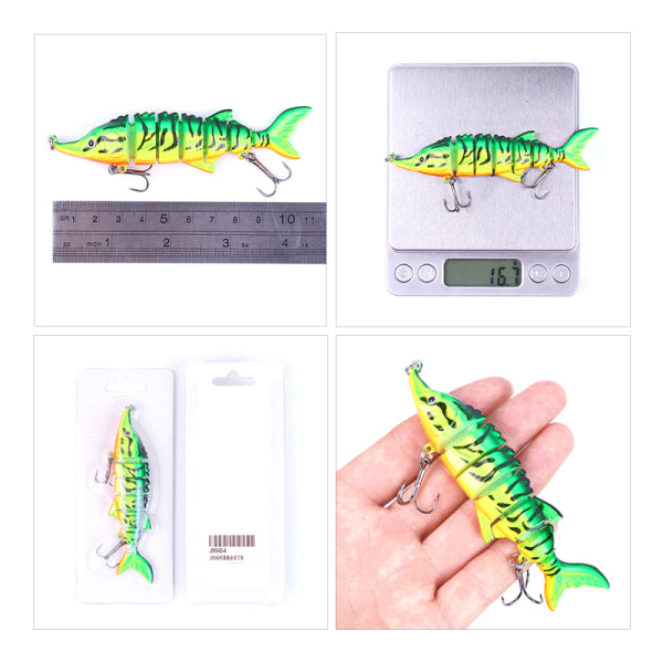 Fiskebeten Lure Multi-Section Fish Bionic 11cm16g Multi-Section Lure 1#