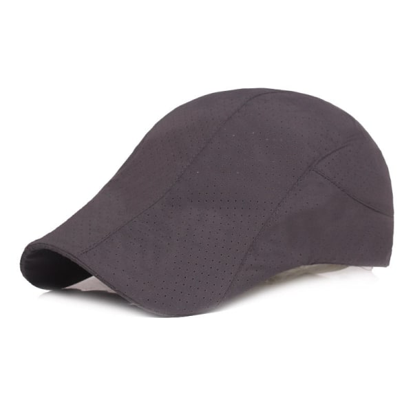 Kvinnor män Basker Hatt Peaked Cap Andas Basker Vår Sommar Utomhus Rese-Cap Hattar Dark gray Adjustable