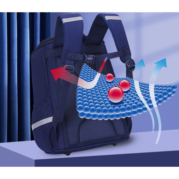 Student Barn Ryggsäck Toddler Skolväska Integrerad Cartoon Astronaut Bag Burden Reduction Sapphire Blue-small