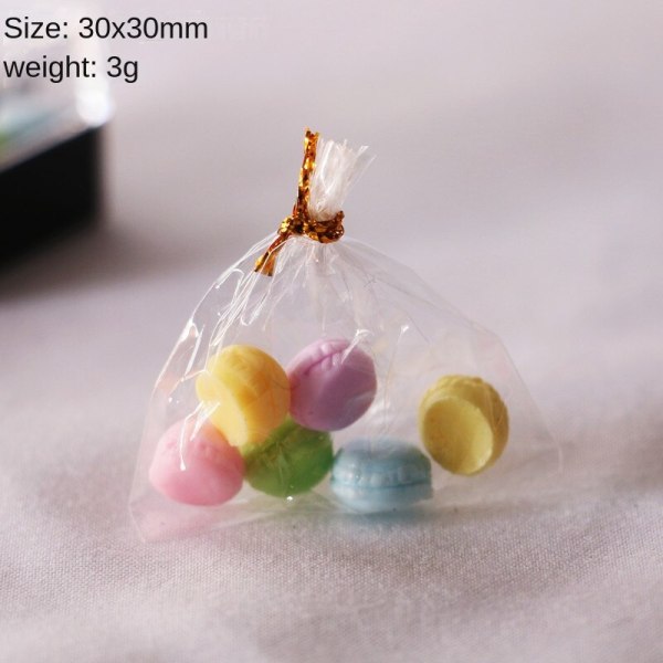 Micro Miniatyr Möbler Tiny Småskalig Leksak Doll House DIY Decora Mini Boxed Mini Maca Dragon Bag Boxed macarons