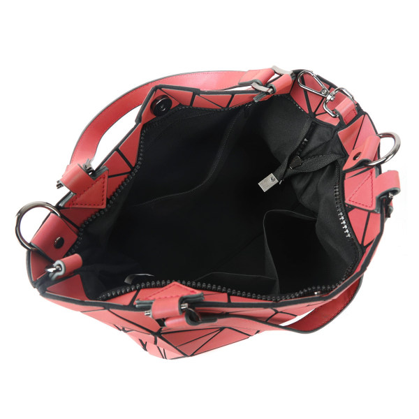 Dam Handväska Färg Luminous Diamond Pattern Bag Stor kapacitet Vattentät axelväska Red