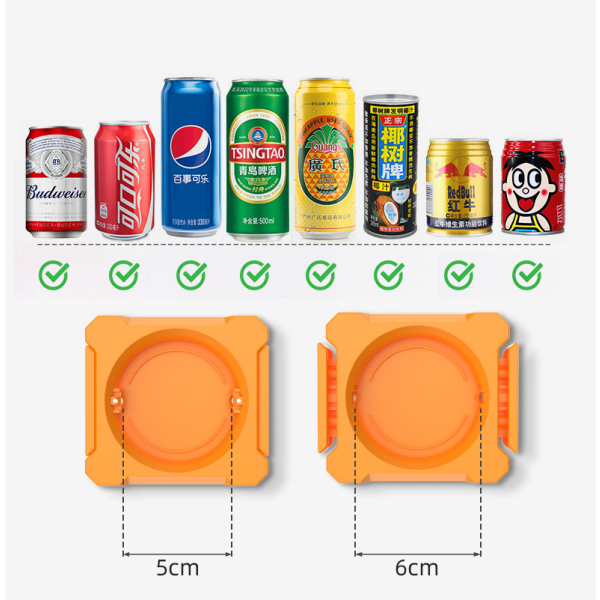 Vinflasköppnare Square för Cola Beer Bottle Cans Magnetic suction-Orange