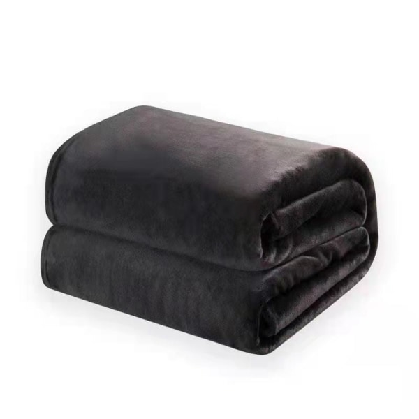 Mjuk komfortfilt Coral Fleece Sommarflanell Lunchpaus Cover Ben Black 150*200cm