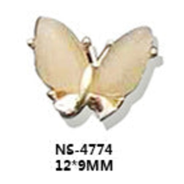 Nail Art Japansk stil tredimensionell fjärilslegering prydnad Opal Pearl NS-4774