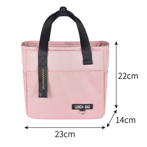 Bärbar Lunchpåse Praktiskt modearbete Isoleringsväska av aluminiumfolie Small pink