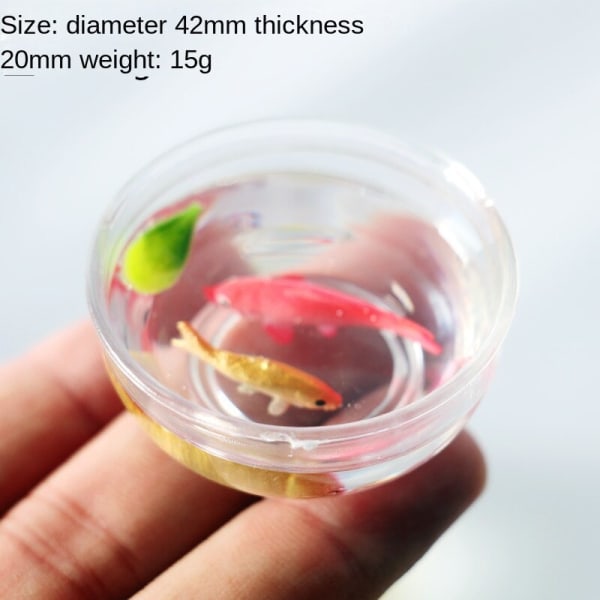 Mikrominiatyrmöbler Tiny småskalig leksaksdockahus Gör-det-själv Decora Mini 1:12 Simulering Koi Fish Tank Random