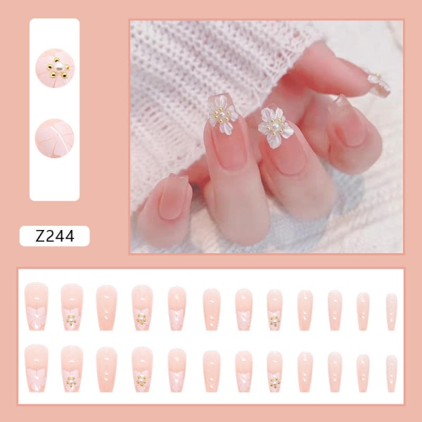 False Nails Fake Art DIY Finger Cover Internet Celebrity Finished elegant Avtagbar Z257