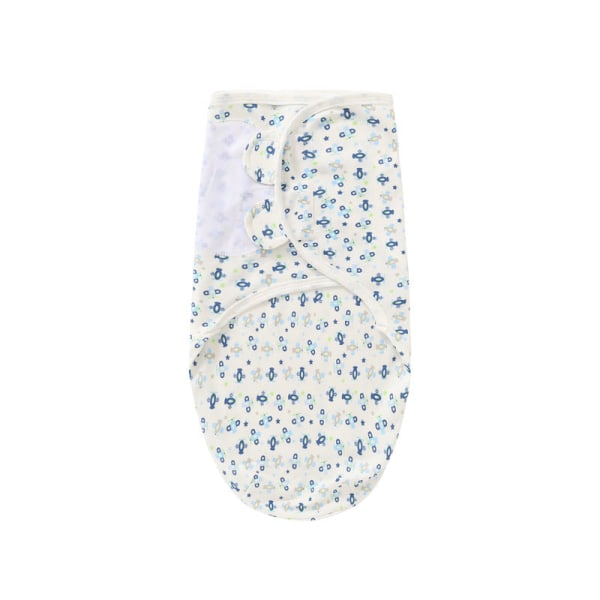 Mjuk komfortfilt född Swaddling Sovsäck Cocoon Baby's Hat Set Gro-Bag Kram Blue cartoon plane