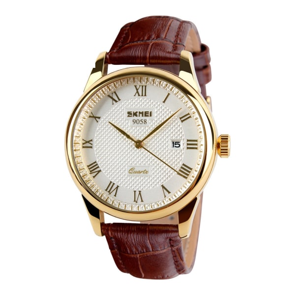 Klassiska män klockor Klassiska företag bälte kvarts watch stålrem par watch present surface-brown C