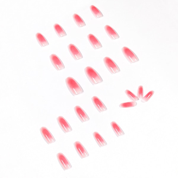 False Nails Fake Art DIY Finger Cover Fairy Rose Blooming Blush Färdig produkt Avtagbar JP1099