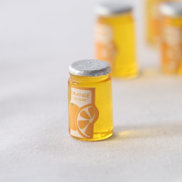 Micro Miniatyr Möbler Tiny Småskalig Leksak Doll House DIY Decora Mini Simulering Honung Transparent Jam Honey with label