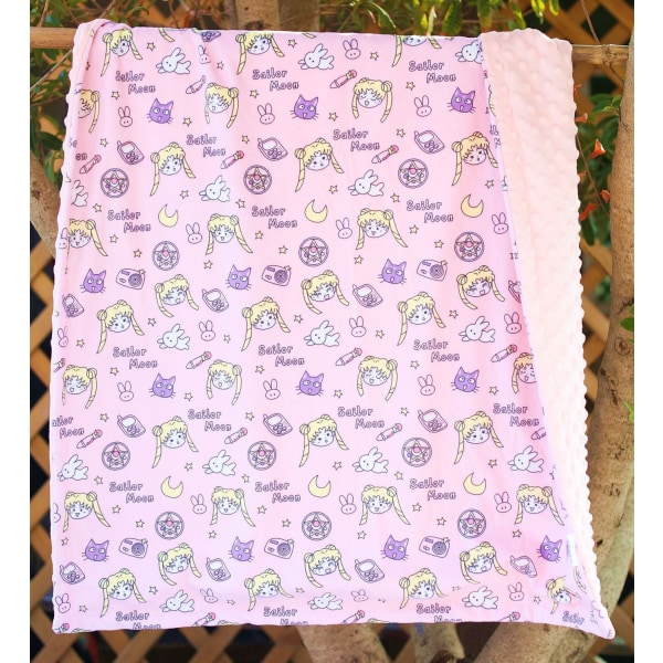 Mjuk komfortfilt Vår Höst Bebis ylle Cover Quilt Coral Flanell Luftkonditionering Sailor moon 110*150cm