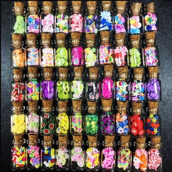 Mikro miniatyr möbler Små småskaliga leksaksdockor hus Gör-det-själv-dekora mini tecknad frukt blandad glasburk 10 models per pack