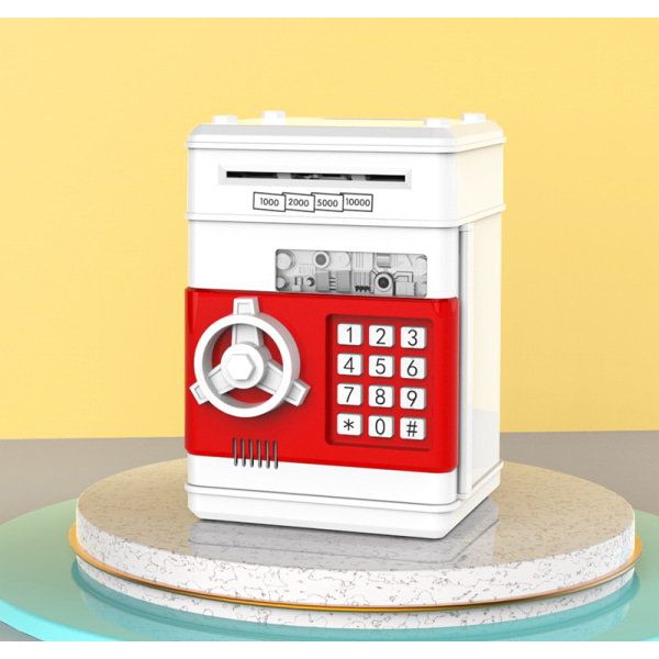 Mini pengabank ATM spargris Födelsedag Smart Lösenordsskydd Box CQ9 White