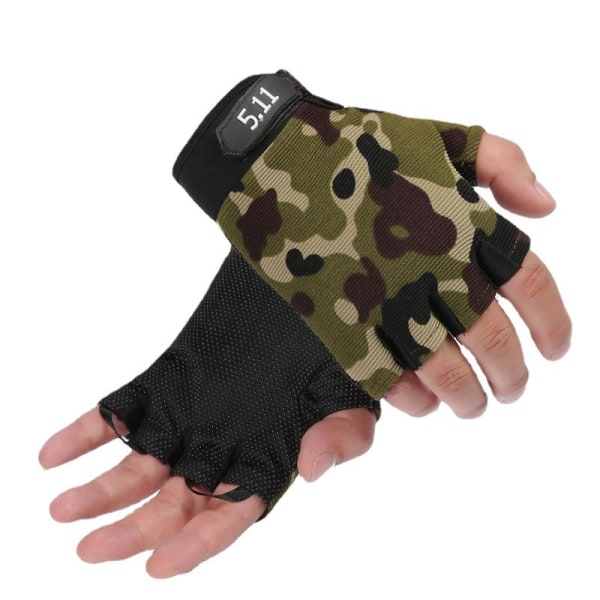 Dam män sporthandskar Cykling Kamouflage Sportskydd Anti-Slip Andas Tunn Camouflage XL11cm