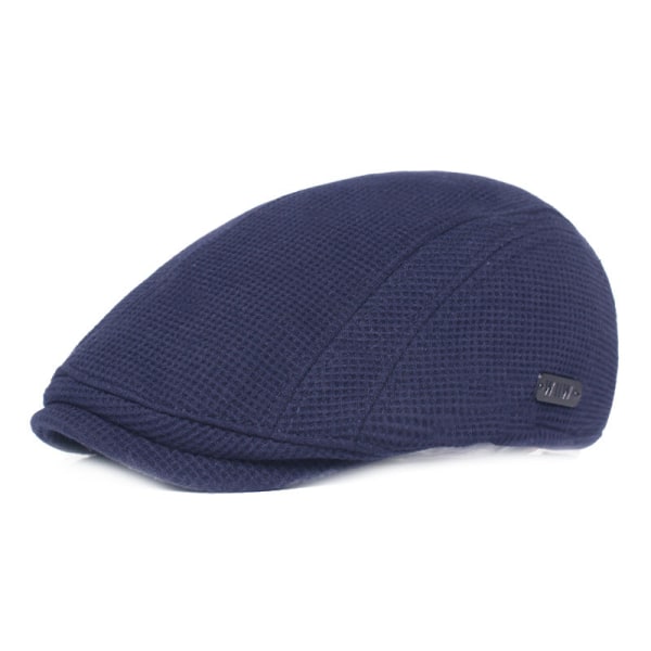 Kvinnor män Baskerhatt Vinterhatt Advance Hattar Extra tjock bomull Peaked Cap Basker Vinter Varm hatt Navy blue Adjustable