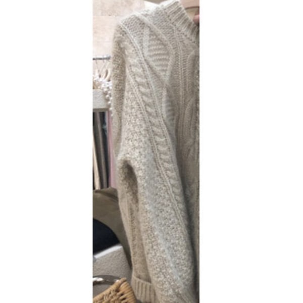 Dam flickor Stickad Tröja Korean Style Pullover Twist Idle Style Pullover Lös Light camel 68*120cm