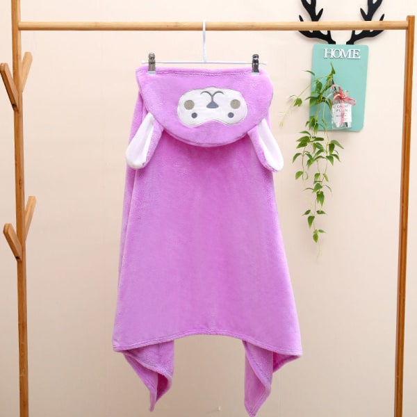 Mjuk komfortfilt Nap Children's Baby Nap Barn kan bära Lunch Break Sjal Purple bunny 120-155cm