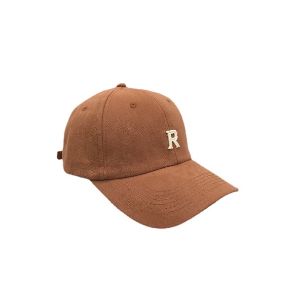 Kvinnor män Baseball Cap Vår Sommar Sol Patch R Word Brown Adjustable