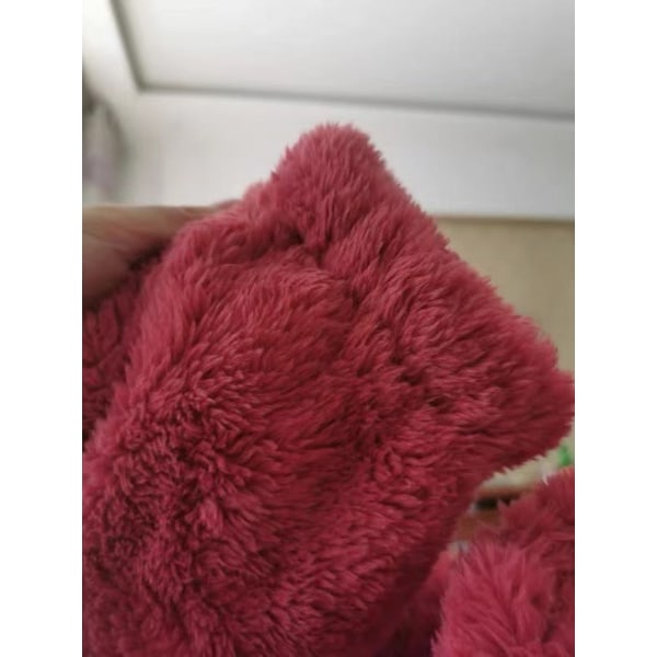 Förtjockad sömnrock Morgonrock Coral Fleece Hemmapyjamas sovkläder med luva plysch sovklänning red one size