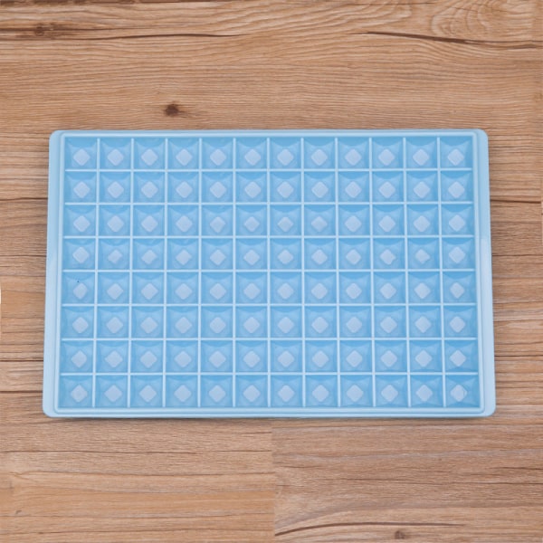 Ice Cube bricka Kreativ formad form Frozen förvaring för choklad kalla drycker 96 kvadratformad 96 grid Blue