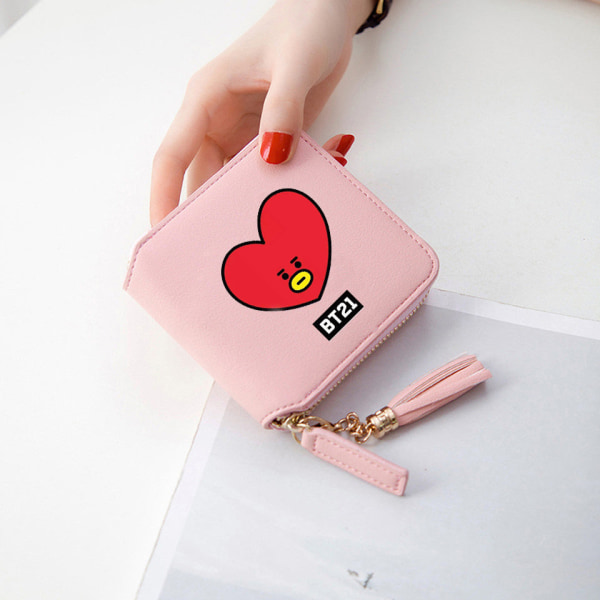 Bullet-Proof Youth League Cartoon Wallet Support Kort plånbok Söt Clutch Black