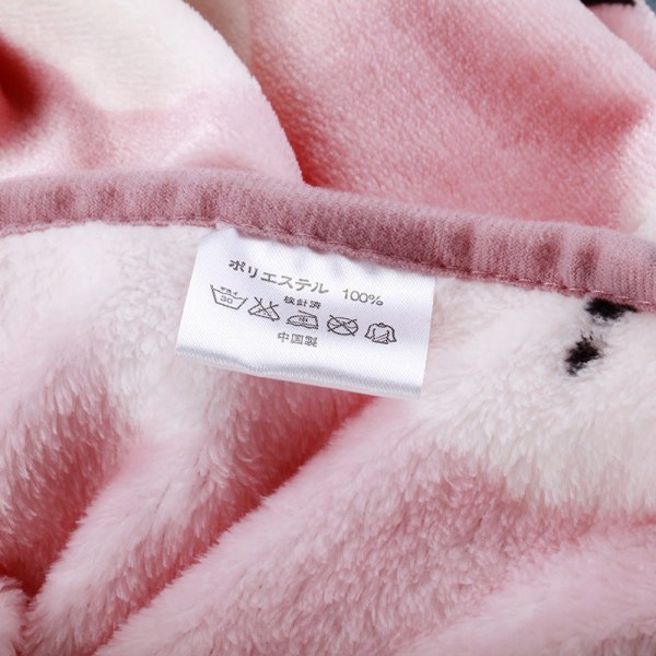 Mjuk komfortfilt Printed flanell Hundmattor för husdjur Cover Ben Luftkonditionering Coral Fleece Pink 100*75cm