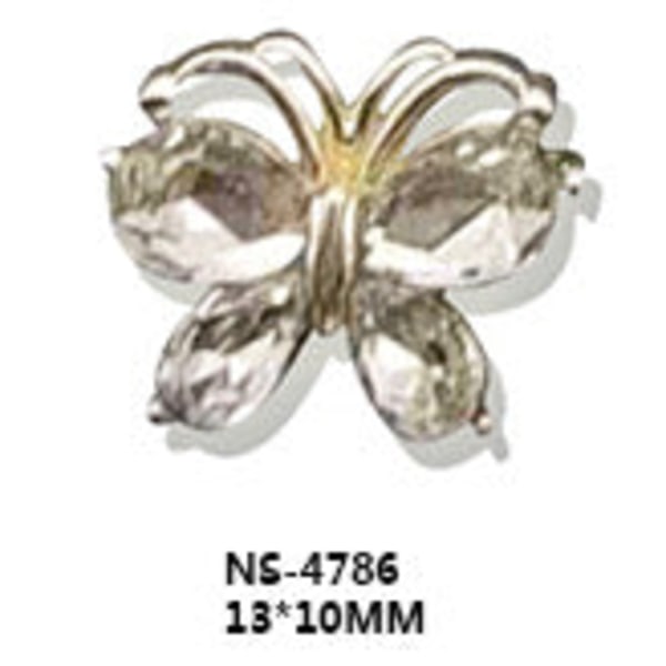Nail Art Japansk stil tredimensionell fjärilslegering prydnad Opal Pearl NS-4786