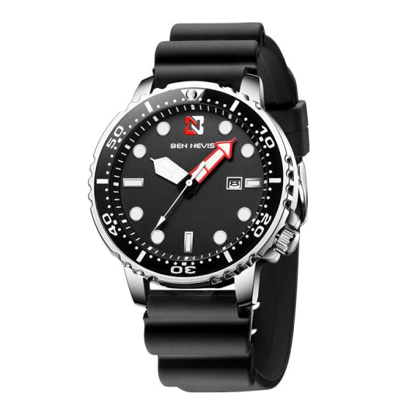 Klassiska Herrklockor Sport Quartz Watch Grön Submariner Present Black